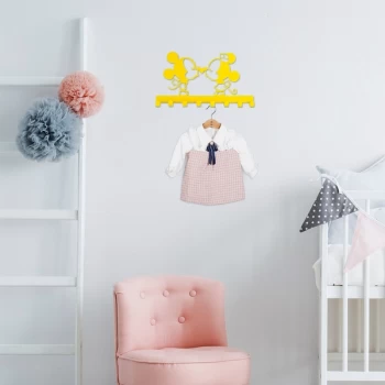 Image of Bear - Yellow Yellow Metal Wall Hook