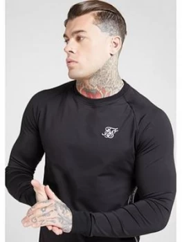 Image of SikSilk Cut & Sew Performance Sweater - Black Size M Men