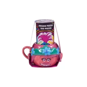 Image of Trolls Poppy Shaped Mug and Puzzle Set