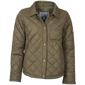 Image of Barbour Womens Blue Caps Quilted Jacket Dusky Green 12