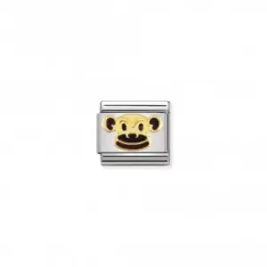 Image of Nomination Composable Classic Animals Gold Monkey Link 030248/12