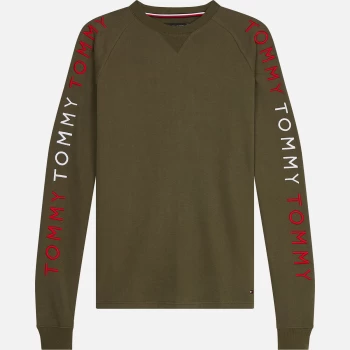 Image of Tommy Hilfiger Mens Arm Logo Track Top - Army Green - S