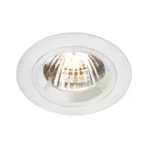 Image of Knightsbridge - GU10 White Recessed Fixed Twist & Lock Downlight, 230V/