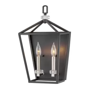 Image of Hinkley Stinson Lanterns Pendant Ceiling Light Black with Polished Nickel
