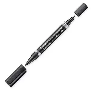 Image of Staedtler Lumocolor Duo permanent marker Fine/Bullet tip Black