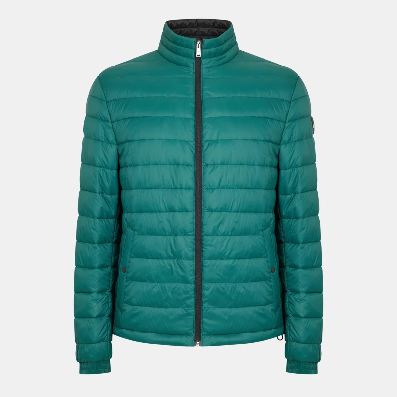 Image of Boss Mens Chorus Insulated Medium Puffer Jacket Dark Green male S