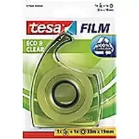 Image of tesa Tape Dispenser tesafilm Eco & Clear Transparent 19mm (W) x 33 m (L) PP (Polypropylene), PS (Polystyrene)