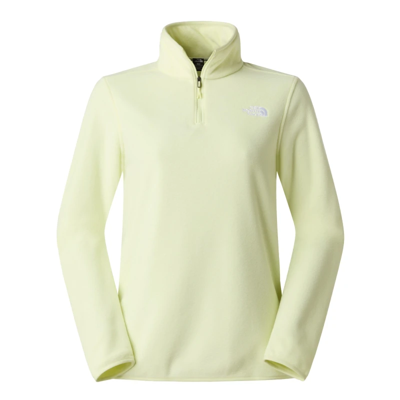 Image of The North Face 100 Glacier 1/4 Zip Fleece Womens Lemon Mist female 14 (L)