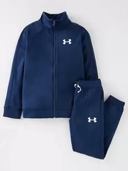 Image of Boys, Under Armour Childrens Knit Tracksuit - Navy White, Navy/White, Size M=9-10 Years