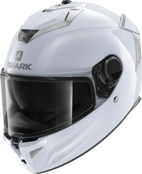 Image of Shark Spartan GT Blank Bcl. Micr. White Silver Glossy W01 Full Face Helmet S