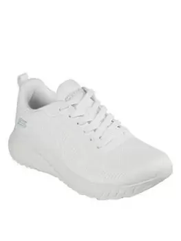 Image of Skechers Bobs Squad Chaos Trainers, White, Size 8, Women