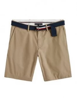 Image of Tommy Hilfiger Brooklyn Twill Shorts With Belt