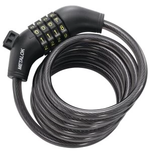 Image of Metalok Superflex Combo Coil Cable Lock 1800 x 10mm