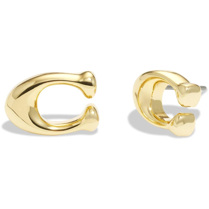 Image of Coach COACH BUBBLE C STUD EARRINGS GOLD female One Size