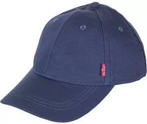 Image of Levis Classic Twill Red Tab Baseball Cap - Navy