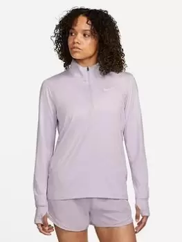 Image of Nike Running Long Sleeve Half Zip Element Top - Light Pink Size M Women