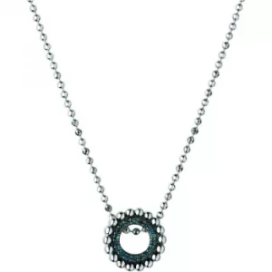 Image of Ladies Links Of London Sterling Silver Effervescence Blue Diamond Necklace