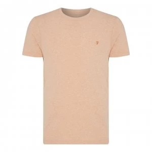 Image of Farah Vintage Denny Marl T Shirt - Peach Marl 899