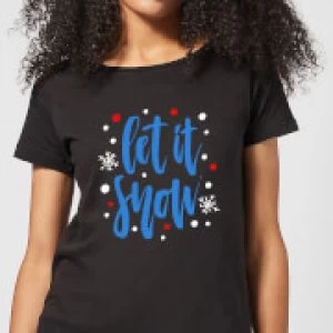 Image of Let it Snow Womens T-Shirt - Black - 5XL