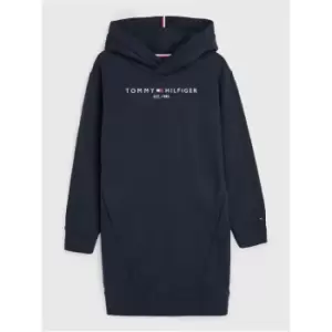 Image of Tommy Hilfiger Essential Hoodie Sweat Dress L/S - Blue