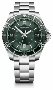 Image of Victorinox 241934 Maverick Green Dial Stainless Steel Watch