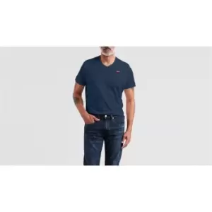 Image of Levis Short Sleeve Organic V Neck T Shirt - Blue