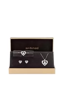 Image of Jon Richard Silver Plated Moon And Crystal Trio Set - Gift Boxed