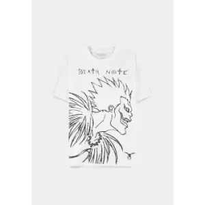 Image of Death Note T-Shirt Ryuk Graphic Art White Size M