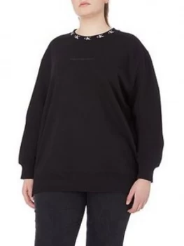 Image of Calvin Klein Jeans Calvin Klein Jeans Plus Ck Logo Trim Neck Cn