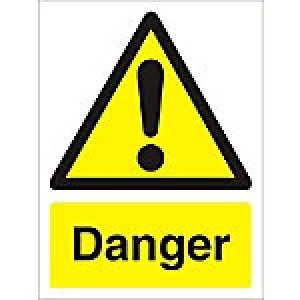 Image of Warning Sign Danger Plastic 40 x 30 cm