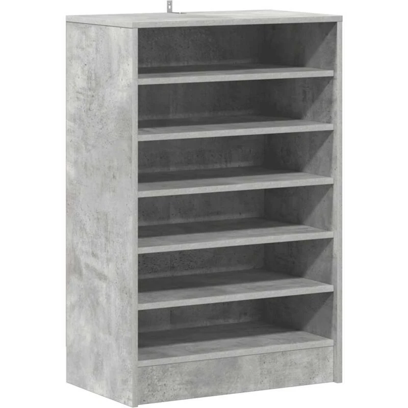 Image of VIDAXL Shoe Cabinet Concrete Grey 60x35x92cm Engineered Wood Vidaxl 8720286646298