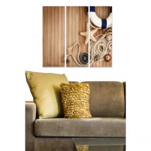 Image of MDF28236 Multicolor Decorative MDF Painting (3 Pieces)