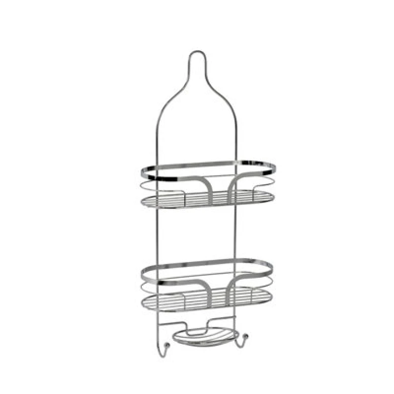Image of Showerdrape Dante Chrome Hanging Caddy With Soap Dish