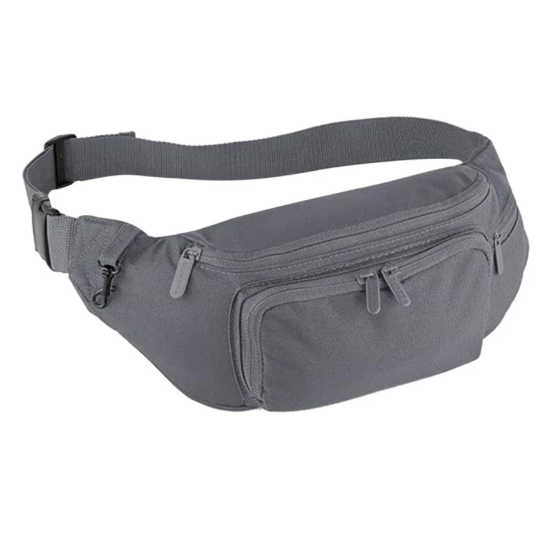 Image of Quadra Plain Waist Bag in Dark Grey Dark Grey Unisex One Size