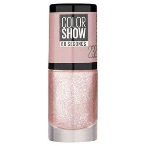 Image of Maybelline Color Show Glitter Nail Polish 232 Rose Chic 7ml Pink