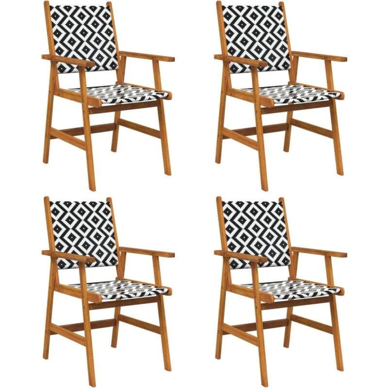 Image of VIDAXL Garden Chairs 4 pcs Solid Acacia Wood Vidaxl 8720286853023