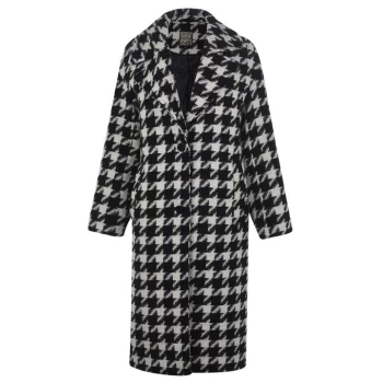 Image of Biba Houndstooth Coat - Black