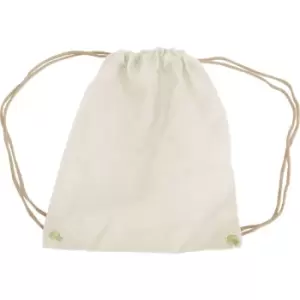 Image of Westford Mill - Cotton Gymsac Bag - 12 Litres (Pack of 2) (One Size) (Natural)