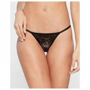 Image of L Agent by Agent Provocateur Vane Triangle Lace Thong - Black