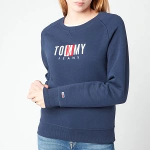 Image of Tommy Jeans Womens TJW Bxy Timeless Sweatshirt - Twilight Navy - M