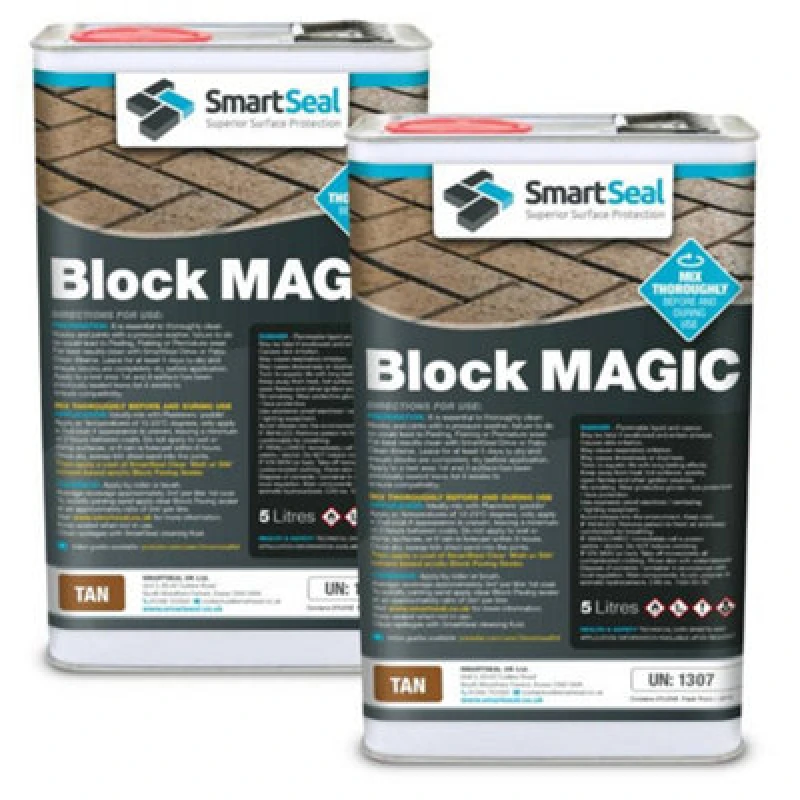 Image of Smartseal Block Magic, Tan (2 X 5L) - Block Paving Sealer - Superior To Concrete Paint, Brown 5.061E+12