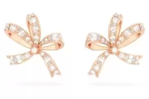 Image of Swarovski 5647572 Volta Stud Earrings Bow, Small, White, Jewellery