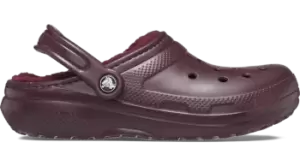Image of Crocs Classic Lined Clogs Unisex Dark Cherry W4/M3