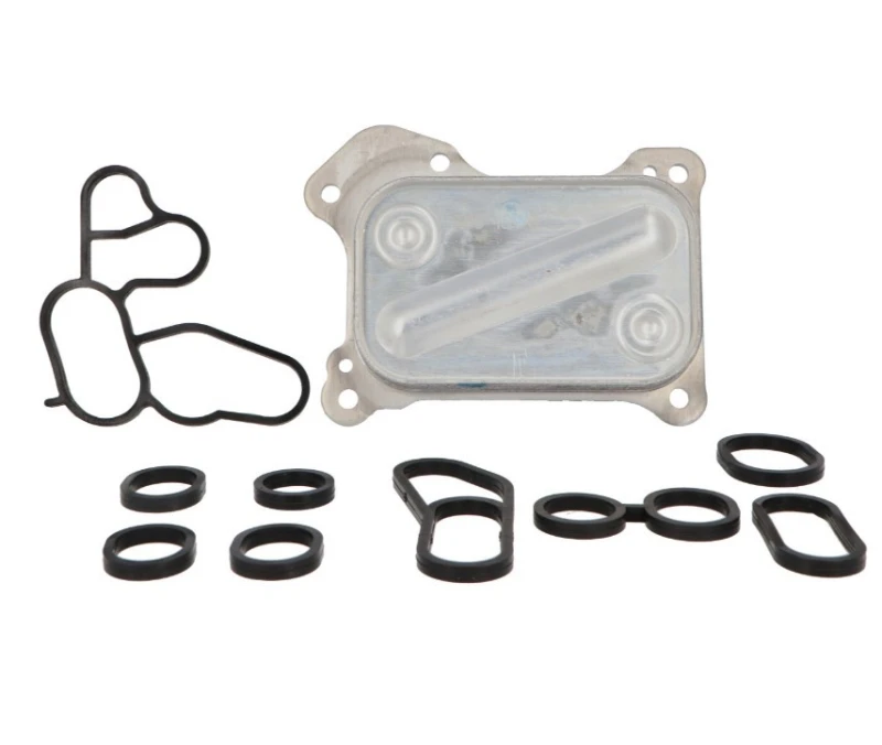 Image of NISSENS 90697 Oil Cooler without oil filter housing, without filter Steel Oil Cooler,engine oil (469)