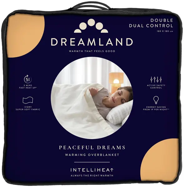 Image of Dreamland Ivory Supersoft Dual Control Overblanket-Double