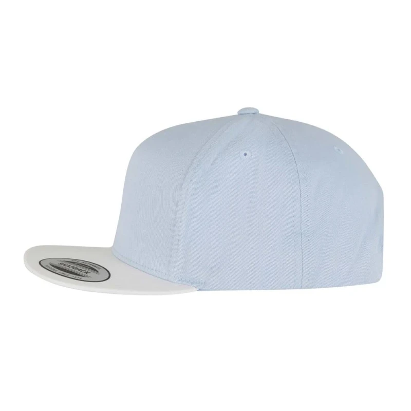 Image of Flexfit Mens Yupoong 5 Panel Snapback Baseball Cap in Light Blue Light Blue Male One Size