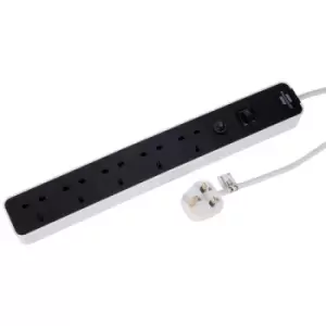 Image of Brennenstuhl 1153253020 Ecolor 5 Way Black/White FB Extension Sock...