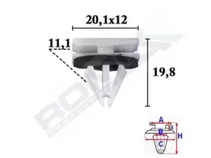 Image of ROMIX Clip, trim-/protection strip FORD,CHEVROLET,FORD USA C70587 11610926,5270438,W716352S300 11610926,1222281