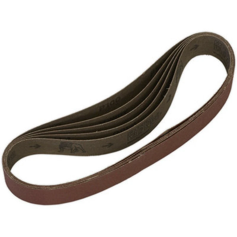 Image of Loops 5 PACK - 30mm x 540mm Sanding Belts - 100 Grit Aluminium Oxide Cloth Backed Loop Multi