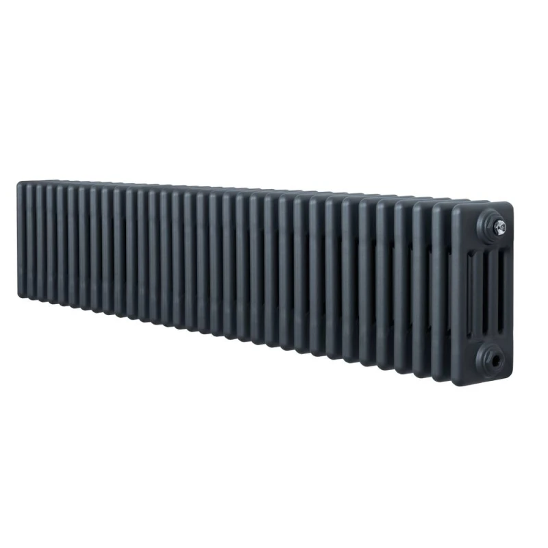 Image of Monstershop Traditional 4 Column Radiator - 300 x 1505mm - Anthracite in Grey Grey Unisex